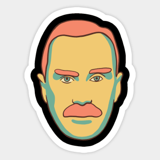 Thomas Mann Portrait In Vintage Colors Sticker